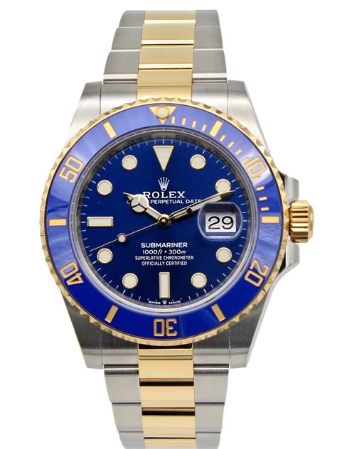 rolex submariner blue 2 tone|Rolex Submariner blue dial bezel.